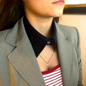 Classic and Edgy Black Dickey Collar